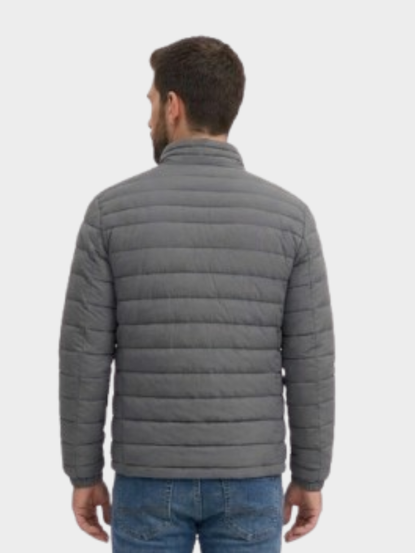 Jaqueta de Algodão Masculina Urban Slim Fit Gola Alta