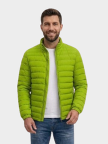 Jaqueta de Algodão Masculina Urban Slim Fit Gola Alta