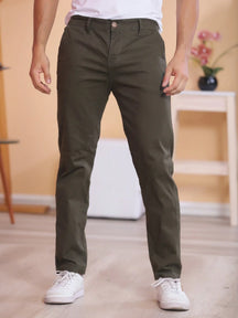 Calça Sarja Cinza Escuro Masculina Regular Fit