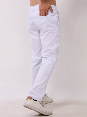 Calça Sarja Branca Masculina Regular Fit