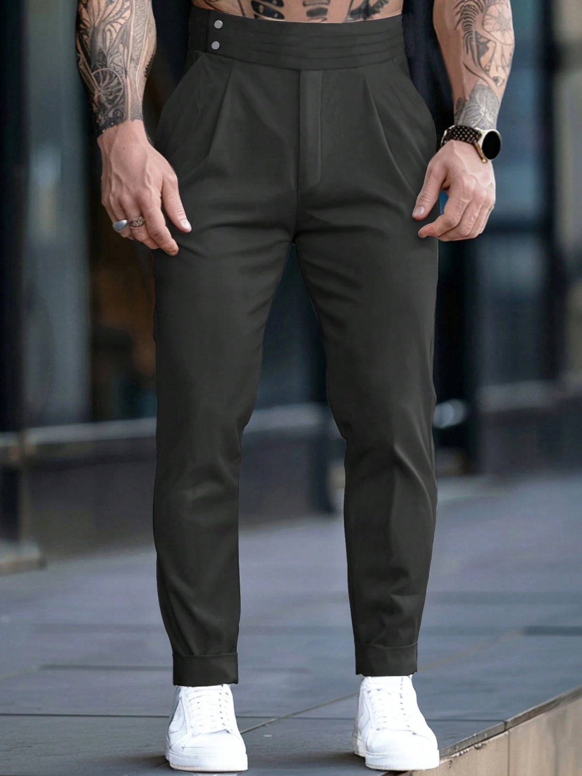 Calça Social Preta Masculina Sicilia Alfaiataria Regular Fit