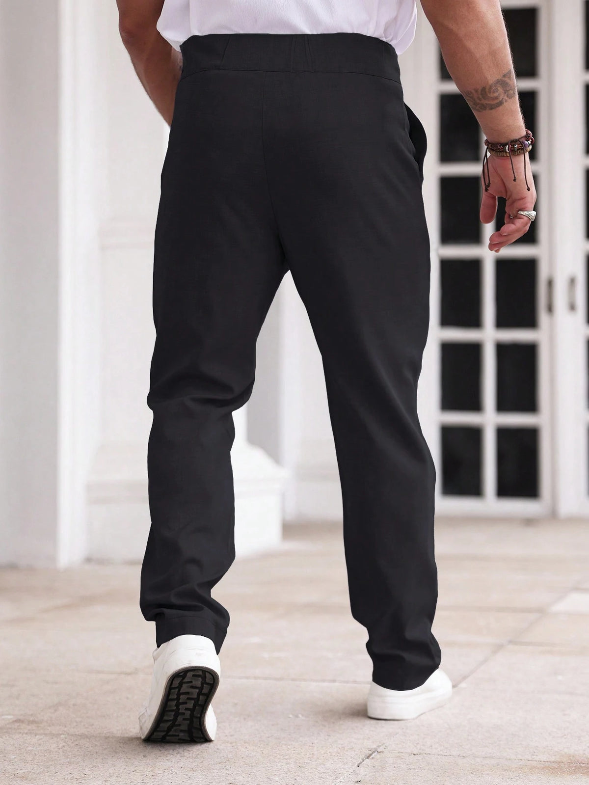 Calça Social Preta Masculina Sicilia Alfaiataria Regular Fit