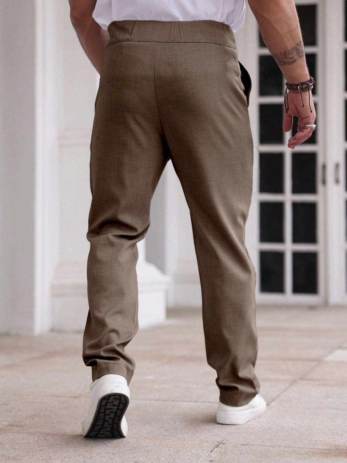 Calça Social Marrom Masculina Sicilia Alfaiataria Regular Fit
