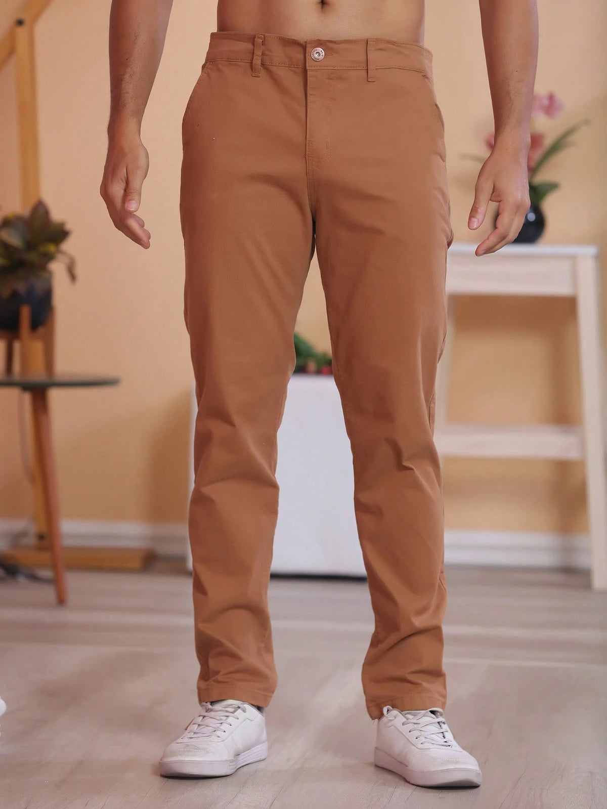 Calça Sarja Caramelo  Masculina Regular Fit