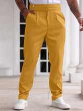 Calça Social Amarela Masculina Sicilia Alfaiataria Regular Fit