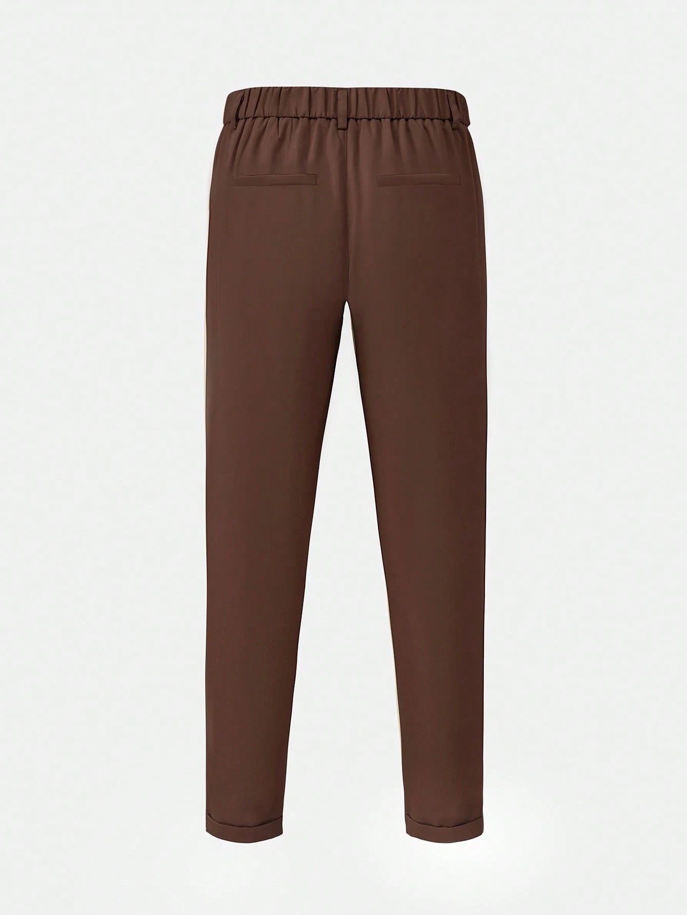 Manfinity Bizformal Calça Casual de Negócios Reta com Bolso Pregueado de Cor Sólida para Homens
