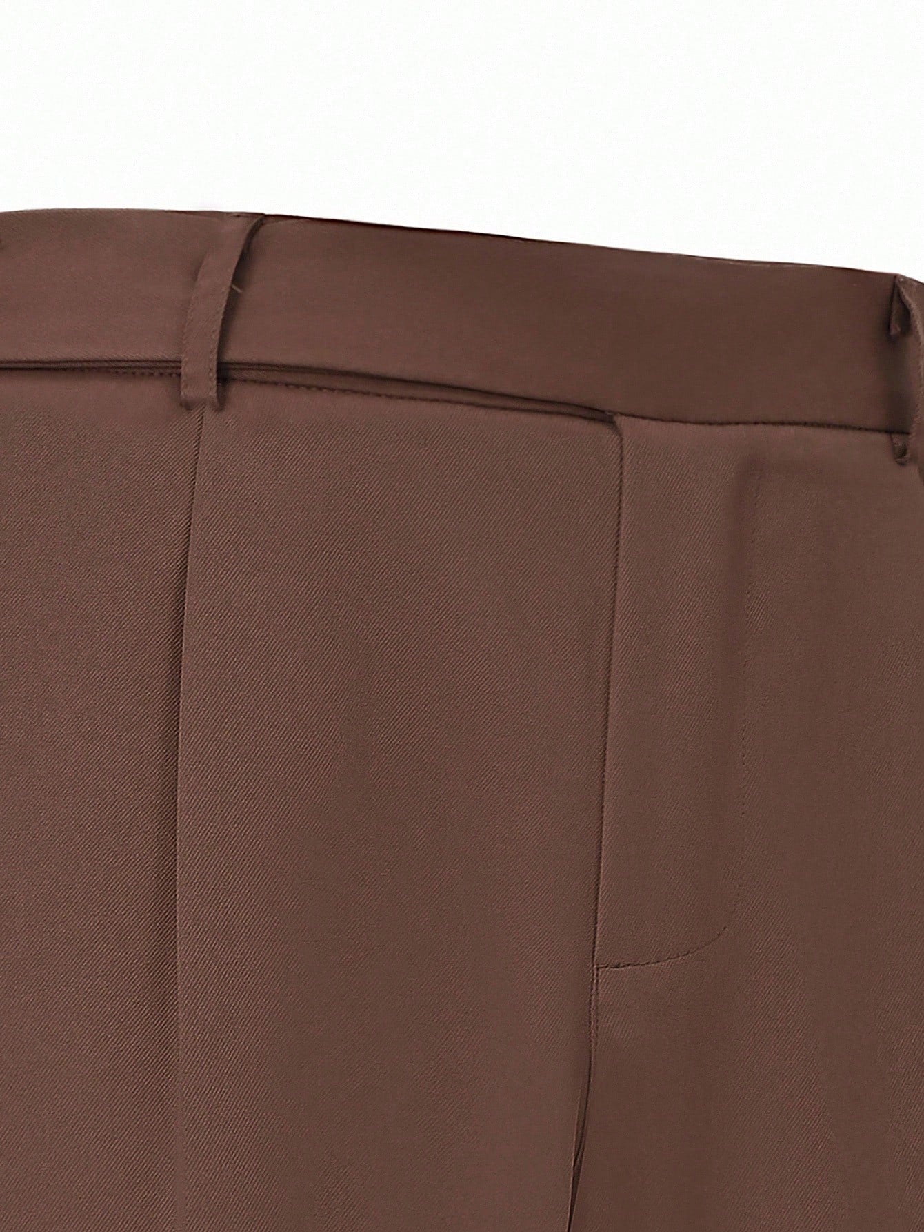Manfinity Bizformal Calça Casual de Negócios Reta com Bolso Pregueado de Cor Sólida para Homens