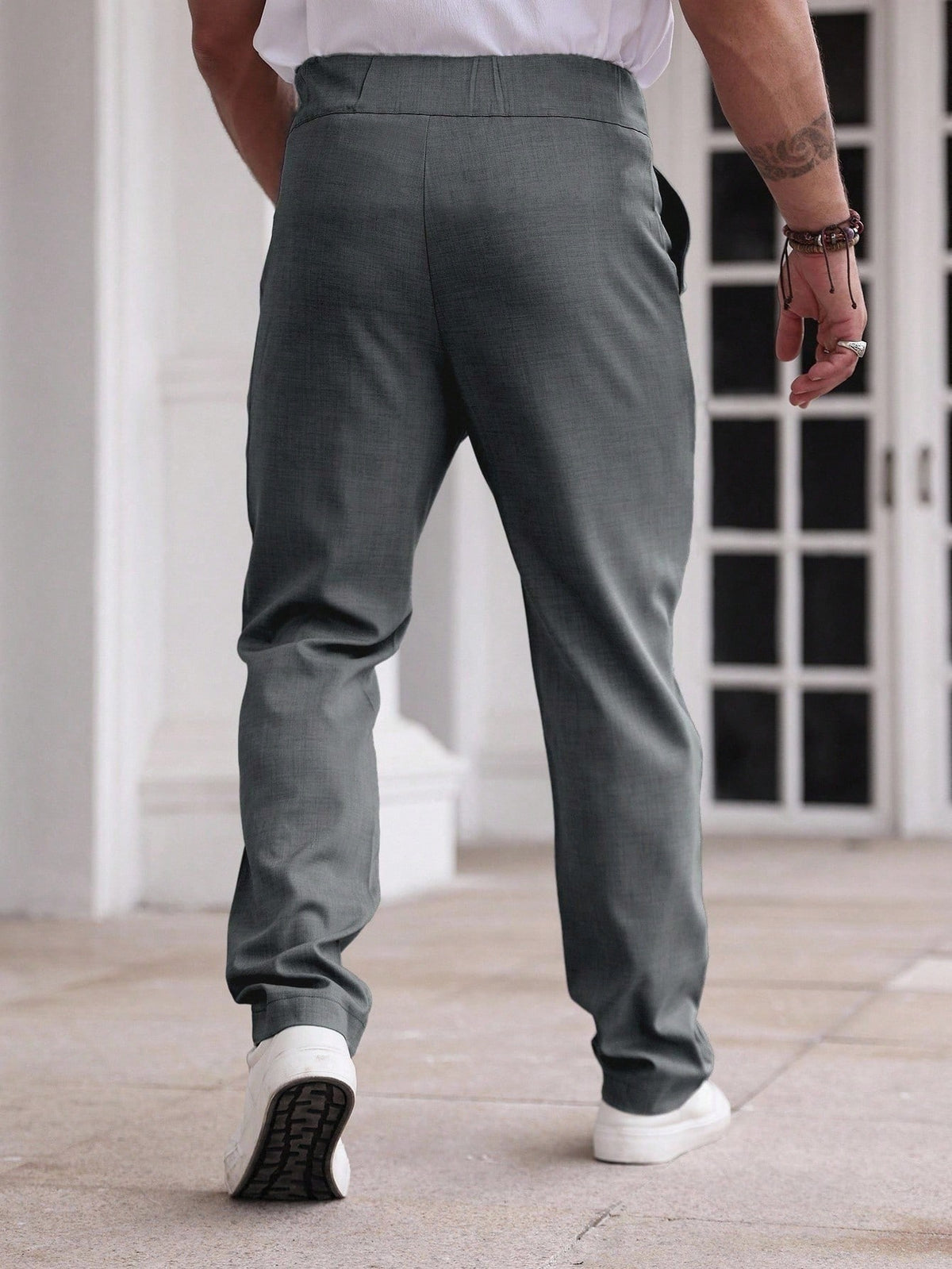 Calça Social Chumbo Masculina Sicilia Alfaiataria Regular Fit