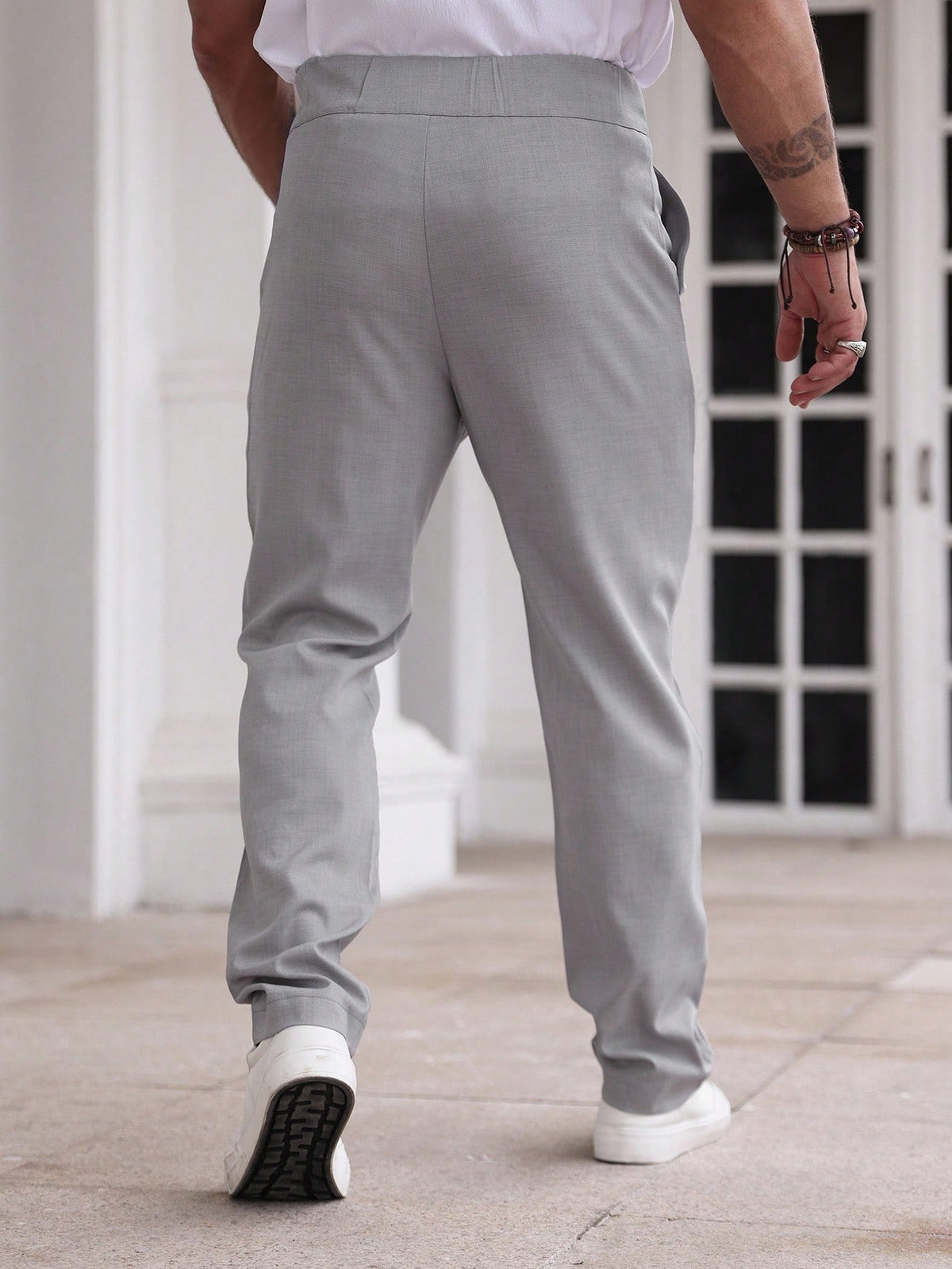 Calça Social Cinza Masculina Sicilia Alfaiataria Regular Fit
