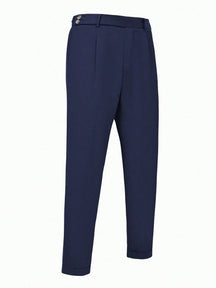 Calça Social Azul Marinho Masculina Alfaiataria Milano Regular Fit