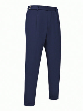 Calça Social Azul Marinho Masculina Alfaiataria Milano Regular Fit