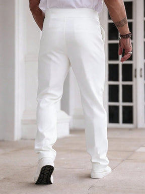Calça Social Branca Masculina Sicilia Alfaiataria Regular Fit