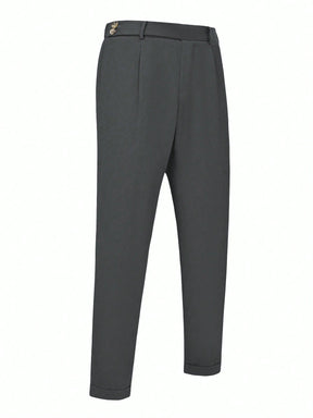Calça Social Chumbo Masculina Alfaiataria Milano Regular Fit