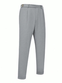 Calça Social Cinza Masculina Alfaiataria Milano Regular Fit