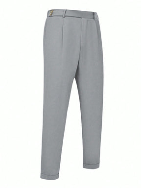 Calça Social Cinza Masculina Alfaiataria Milano Regular Fit