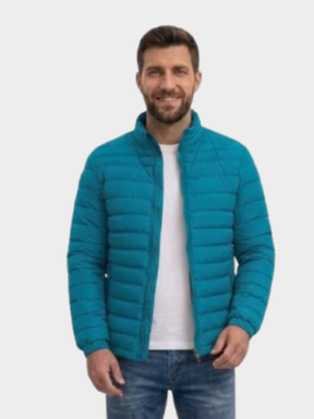 Jaqueta de Algodão Masculina Urban Slim Fit Gola Alta