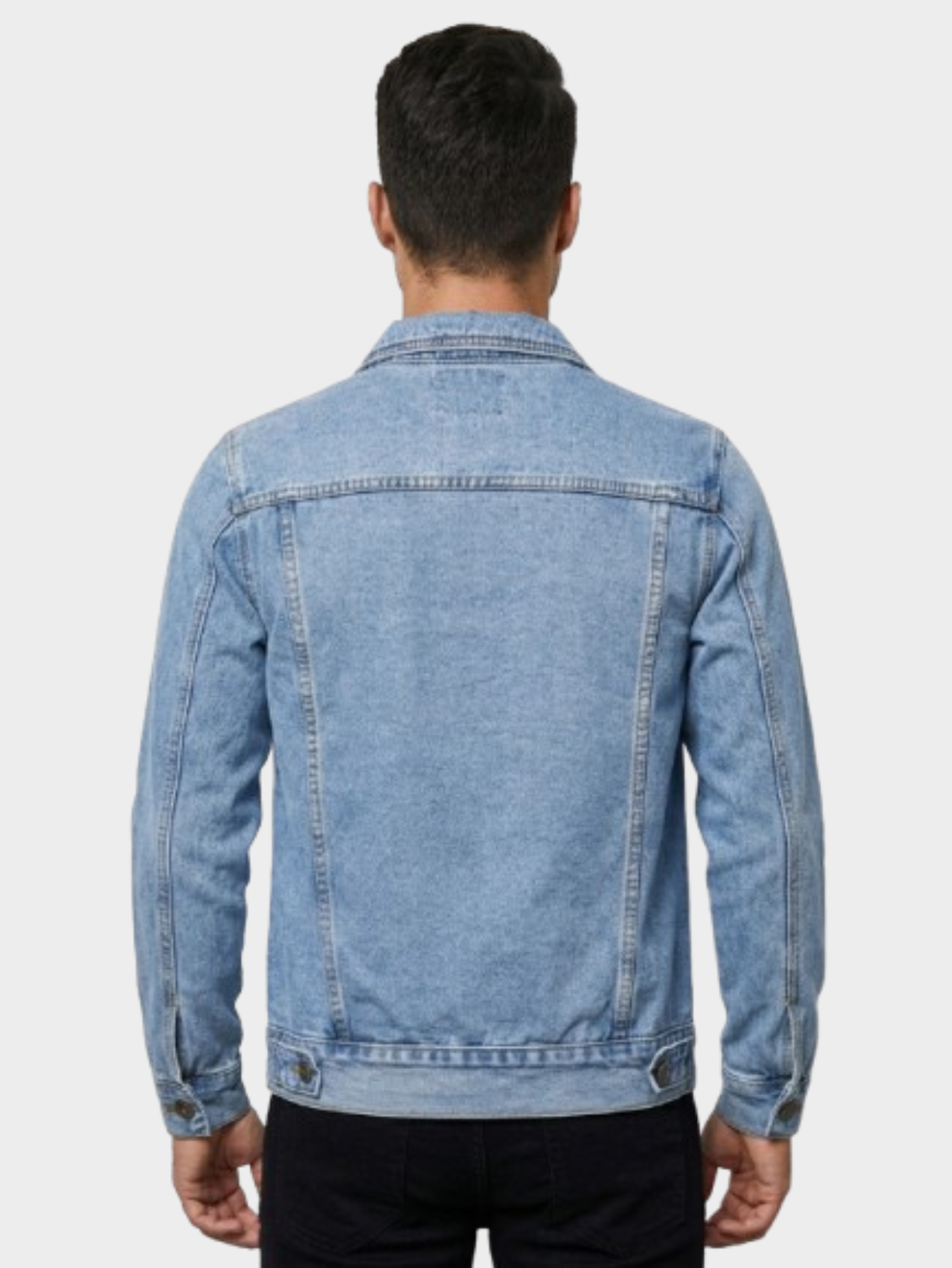 Jaqueta Jeans Masculina Cavalieri Bolsos Frontais de Lapela