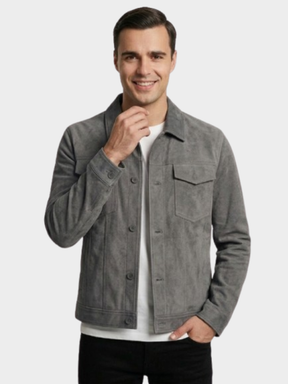 Jaqueta Masculina Minimalista Bergamo com Bolsos Frontais