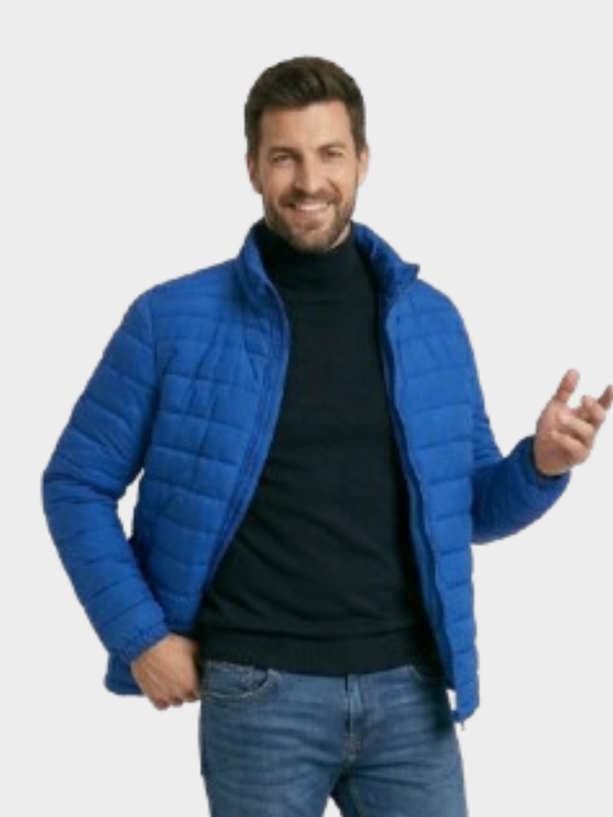 Jaqueta de Algodão Masculina Urban Slim Fit Gola Alta