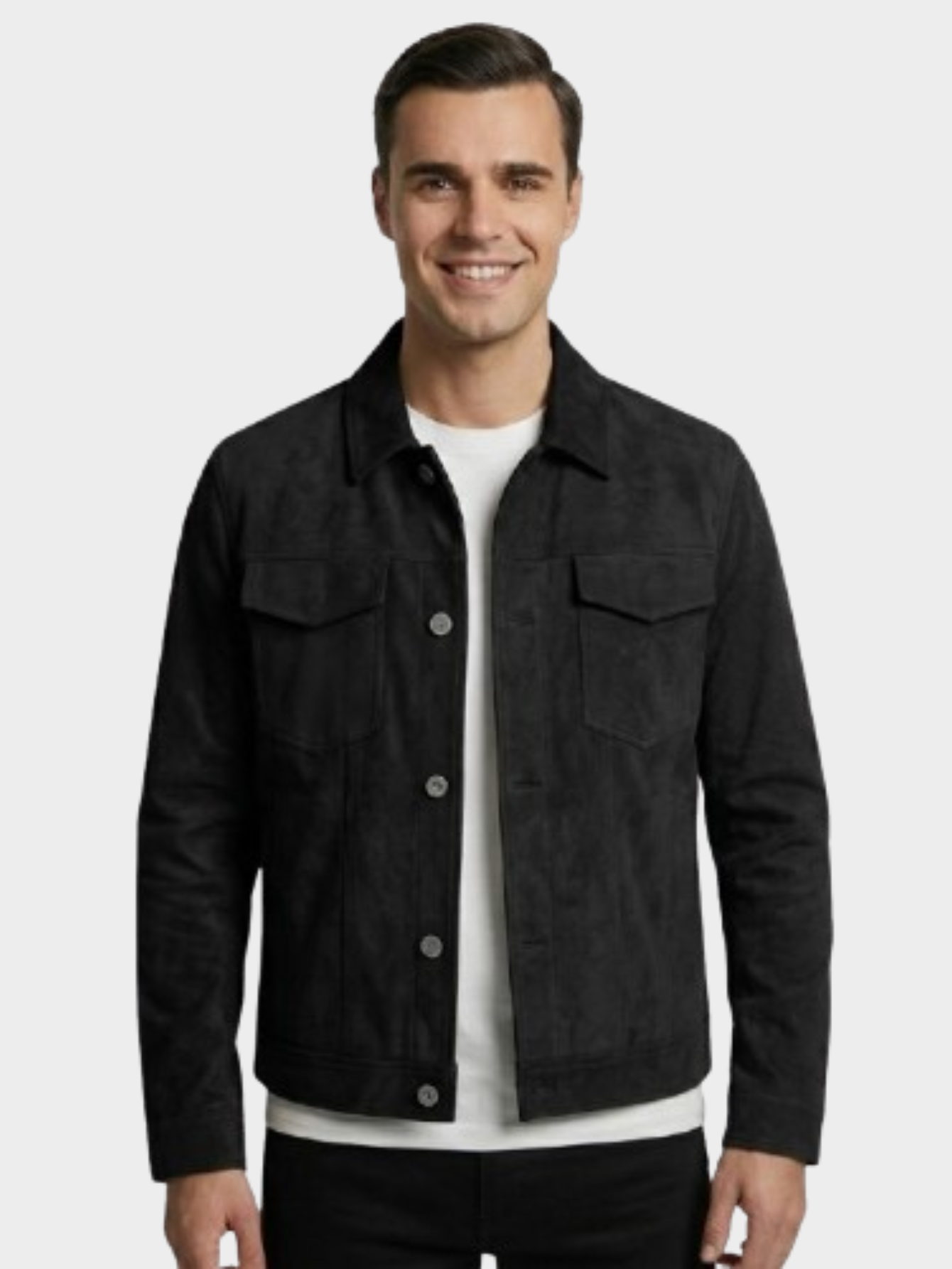 Jaqueta Masculina Minimalista Bergamo com Bolsos Frontais