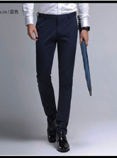 Calça Social Azul Marinho Masculina Tradicional Regular Fit