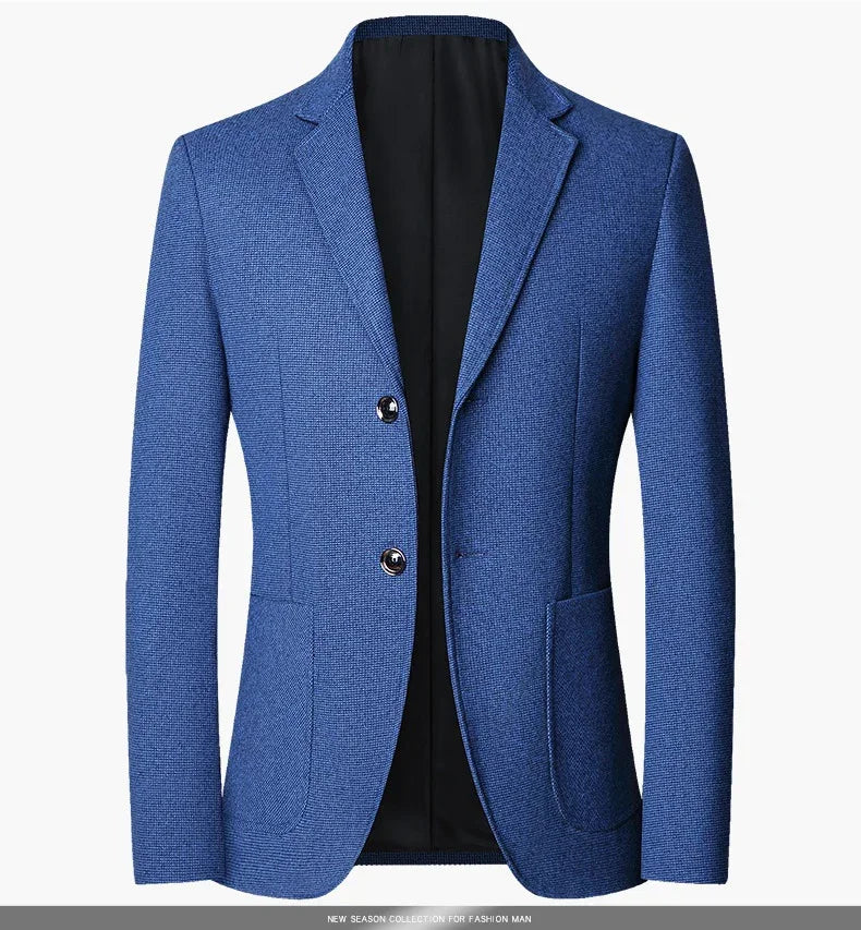 TFETTERS Brand 2025 Spring Elegant Blazer for Men Long Sleeve 2 Button Wedding Party Easy Care Business Blazers Suits Men