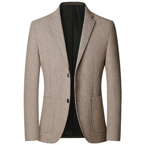TFETTERS Brand 2025 Spring Elegant Blazer for Men Long Sleeve 2 Button Wedding Party Easy Care Business Blazers Suits Men