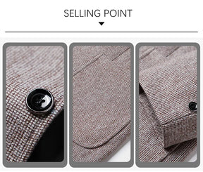 TFETTERS Brand 2025 Spring Elegant Blazer for Men Long Sleeve 2 Button Wedding Party Easy Care Business Blazers Suits Men