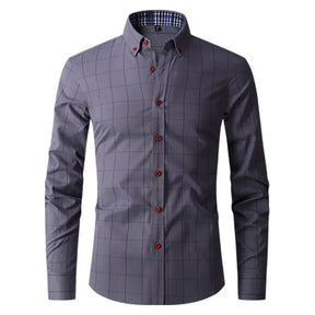 Camisa Social Xadrez Masculina Firenze Slim Fit  Manga Longa