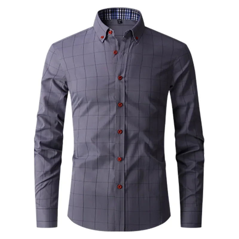 Camisa Social Xadrez Masculina Firenze Slim Fit  Manga Longa