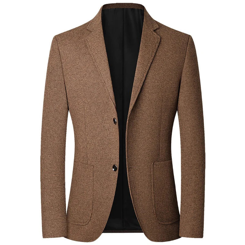 TFETTERS Brand 2025 Spring Elegant Blazer for Men Long Sleeve 2 Button Wedding Party Easy Care Business Blazers Suits Men