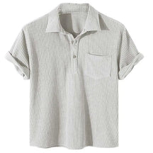 Camisa Casual Masculina Raffinato Bolso Frontal Manga Curta