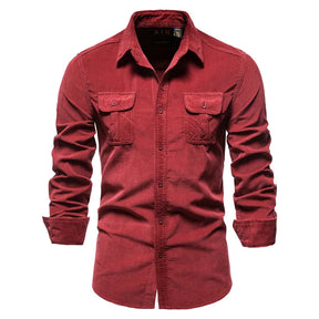 Camisa Casual Masculina Valenza Em Algodão Manga Longa