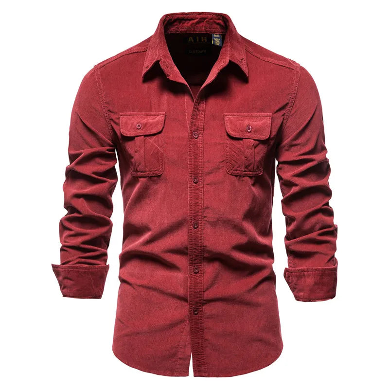 Camisa Casual Masculina Valenza Em Algodão Manga Longa