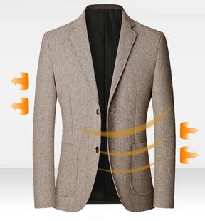 TFETTERS Brand 2025 Spring Elegant Blazer for Men Long Sleeve 2 Button Wedding Party Easy Care Business Blazers Suits Men
