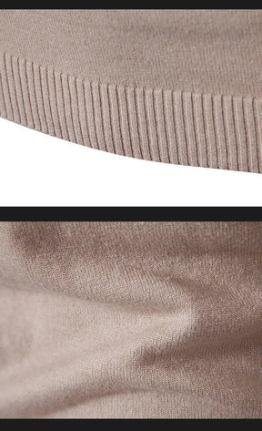 New Arrival Autumn/winter Men's Knitted Pullover Sweater Zipper Half Polo/turtle Neck Casual Top Long Sleeve