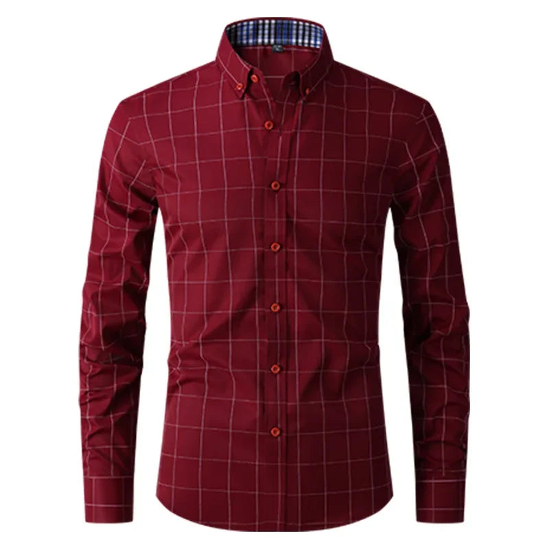 Camisa Social Xadrez Masculina Firenze Slim Fit  Manga Longa