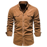 Camisa Casual Masculina Valenza Em Algodão Manga Longa