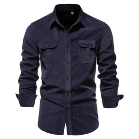 Camisa Casual Masculina Valenza Em Algodão Manga Longa