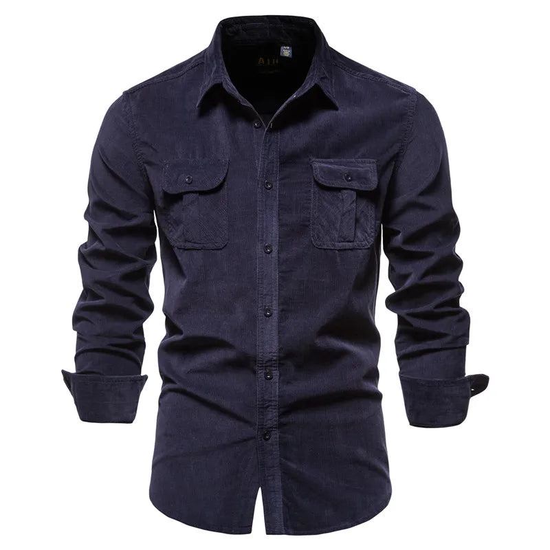 Camisa Casual Masculina Valenza Em Algodão Manga Longa