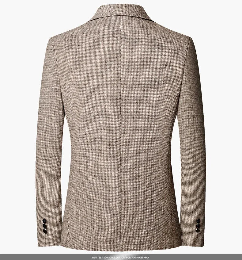 TFETTERS Brand 2025 Spring Elegant Blazer for Men Long Sleeve 2 Button Wedding Party Easy Care Business Blazers Suits Men