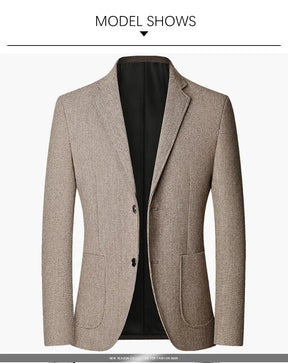 TFETTERS Brand 2025 Spring Elegant Blazer for Men Long Sleeve 2 Button Wedding Party Easy Care Business Blazers Suits Men