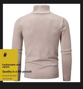 New Arrival Autumn/winter Men's Knitted Pullover Sweater Zipper Half Polo/turtle Neck Casual Top Long Sleeve
