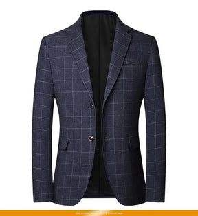 TFETTERS Brand 2025 Spring Mens Wedding Suits Blazer Check Autumn Single Breasted Suits Blazers Men Fashion Blazer for Mens