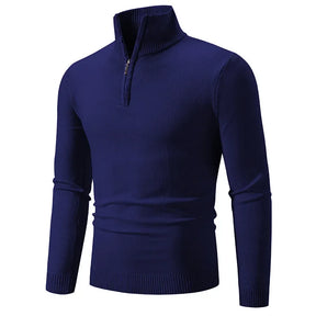 New Arrival Autumn/winter Men's Knitted Pullover Sweater Zipper Half Polo/turtle Neck Casual Top Long Sleeve