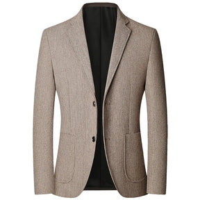 TFETTERS Brand 2025 Spring Elegant Blazer for Men Long Sleeve 2 Button Wedding Party Easy Care Business Blazers Suits Men