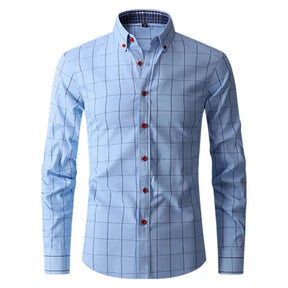 Camisa Social Xadrez Masculina Firenze Slim Fit  Manga Longa