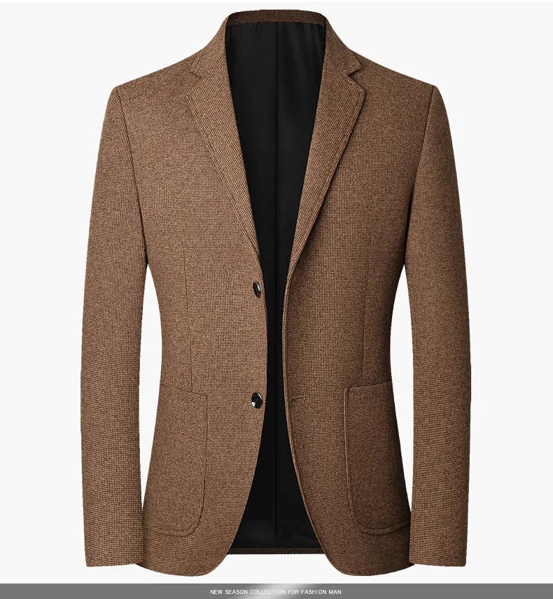 TFETTERS Brand 2025 Spring Elegant Blazer for Men Long Sleeve 2 Button Wedding Party Easy Care Business Blazers Suits Men