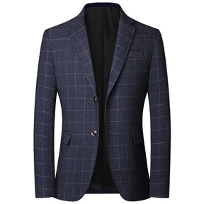 TFETTERS Brand 2025 Spring Mens Wedding Suits Blazer Check Autumn Single Breasted Suits Blazers Men Fashion Blazer for Mens