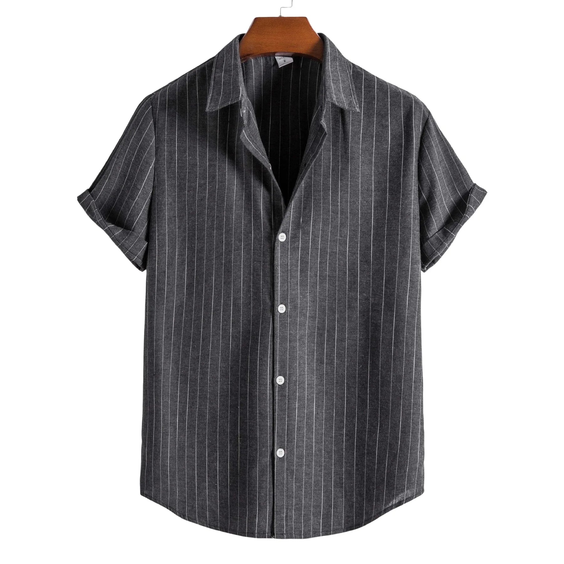 Camisa Casual Listrada Masculina Valenza Manga Curta